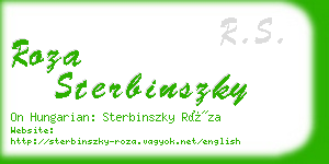 roza sterbinszky business card